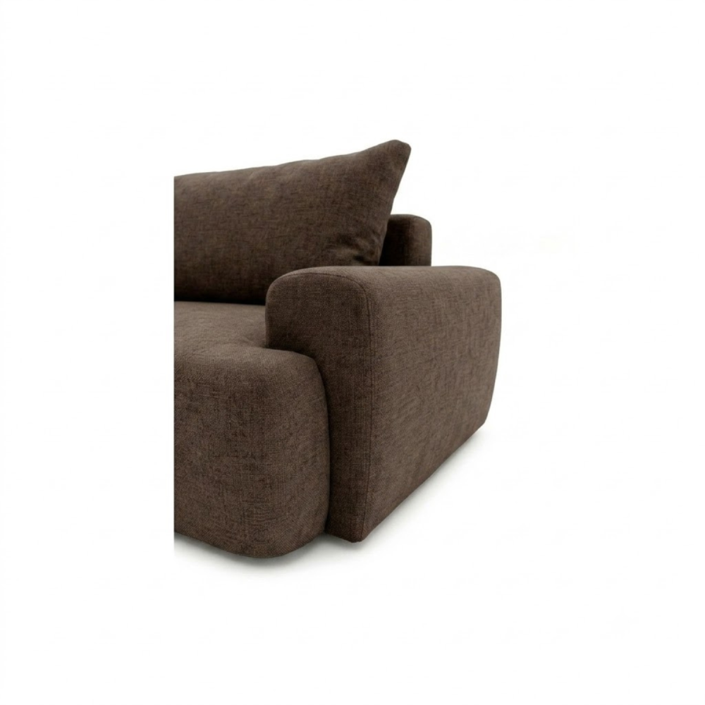 Sofa-lova ODEA – ARAGON 26 · Ruda – apmušalų ir konstrukcijos detalė #spalva_aragon 26 · ruda