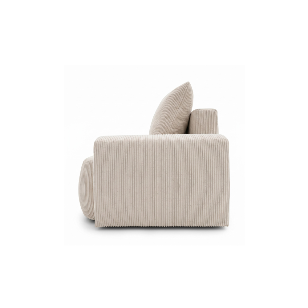 Sofa-lova ODEA – POSO 100 · Smėlio – vaizdas iš šono #spalva_poso 100 · smėlio