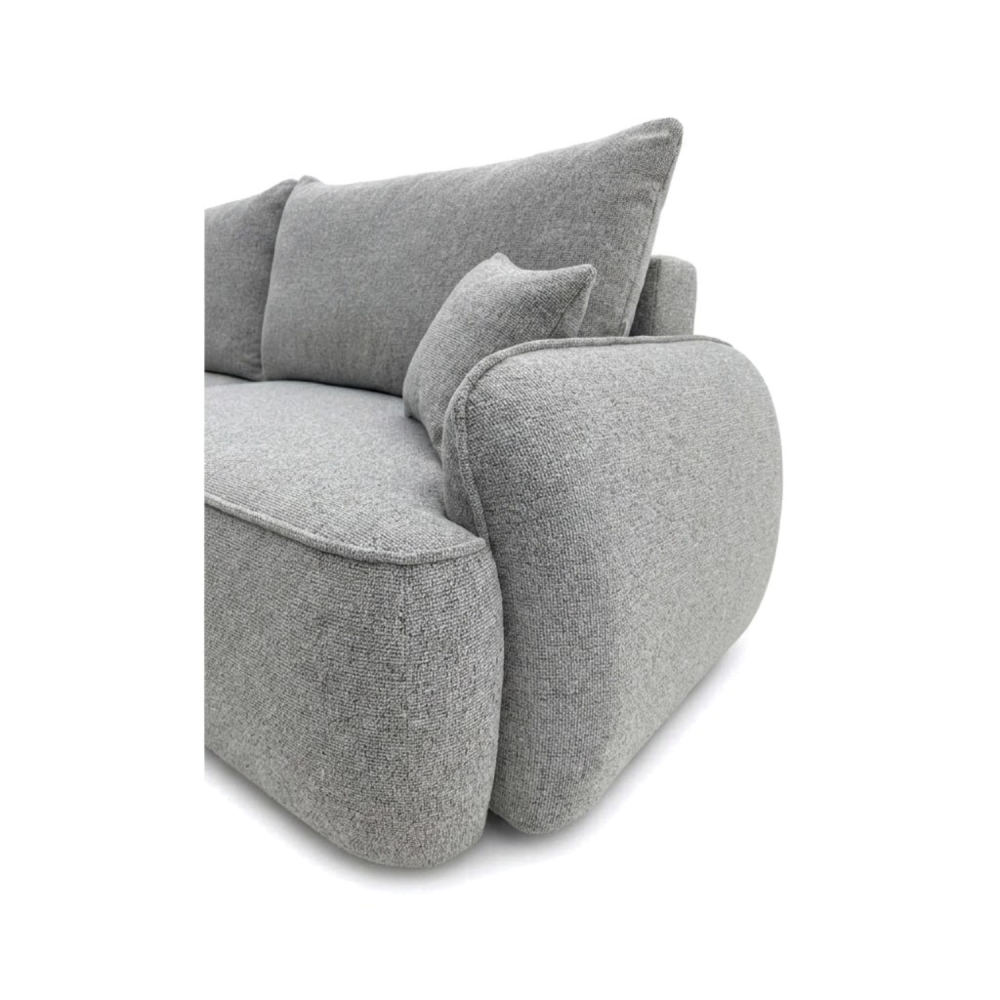 Sofa-lova OVELLA – ROBIN 4 · Šviesiai pilka – apmušalų ir konstrukcijos detalė #spalva_robin 4 · šviesiai pilka