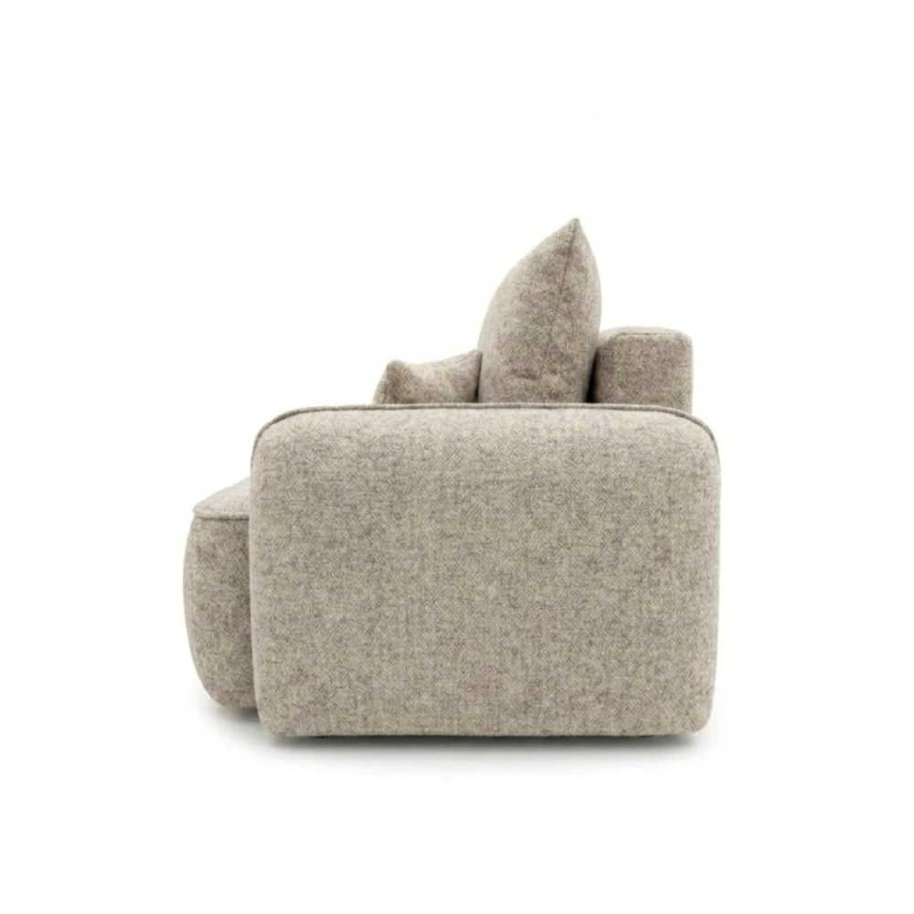 Sofa-lova OVELLA – ROBIN 8 · Tamsiai smėlio – vaizdas iš šono #spalva_robin 8 · tamsiai smėlio