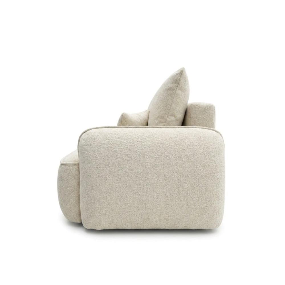 Sofa-lova OVELLA – ROBIN 6 · Smėlio – vaizdas iš šono #spalva_robin 6 · smėlio