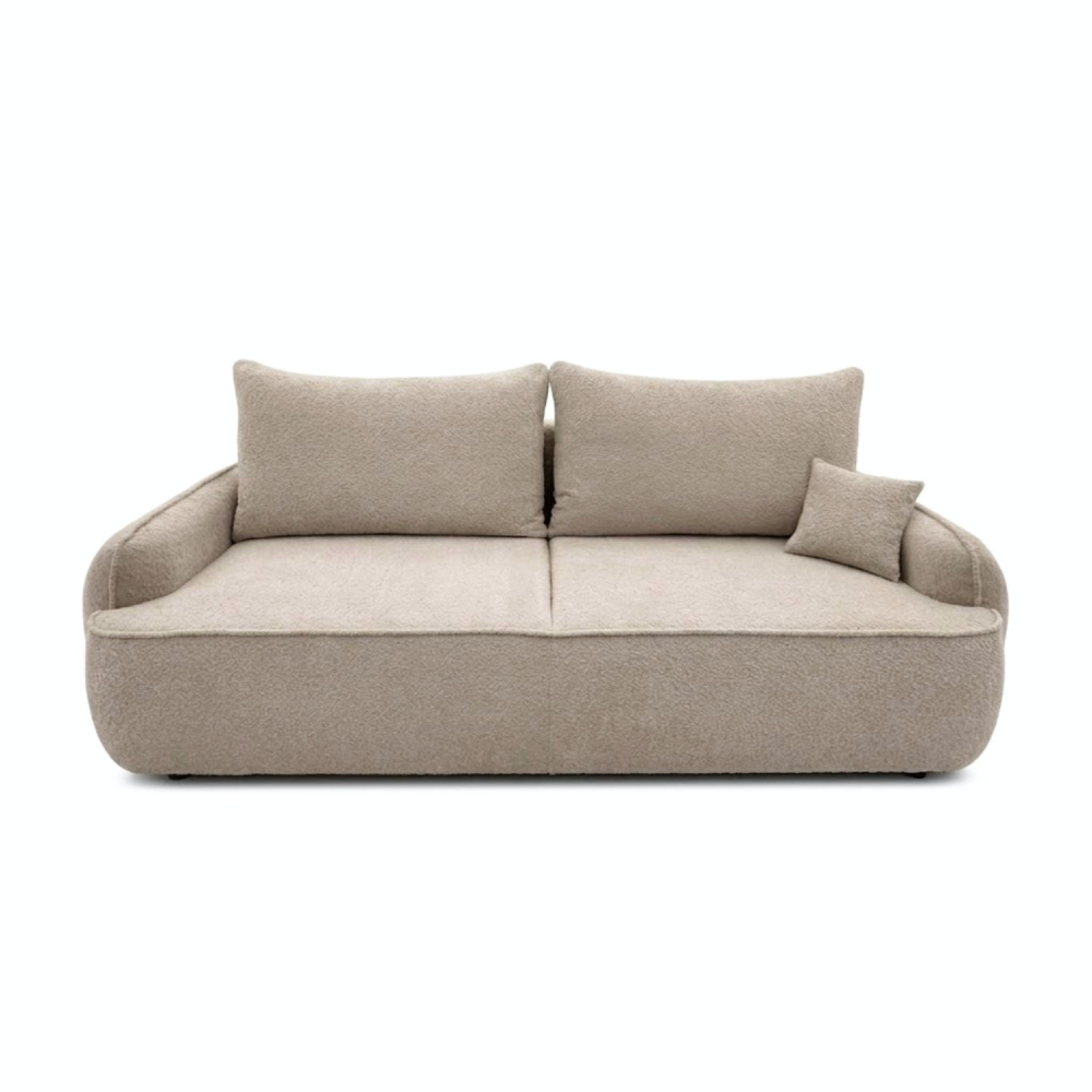 Sofa-lova OVELLA – CORAL 50 · Tamsiai smėlio – vaizdas iš priekio #spalva_coral 50 · tamsiai smėlio