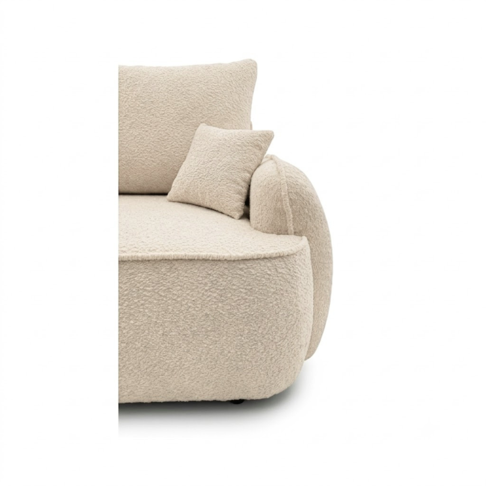 Sofa-lova OVELLA – CORAL 65 · Smėlio – apmušalų ir konstrukcijos detalė #spalva_coral 65 · smėlio