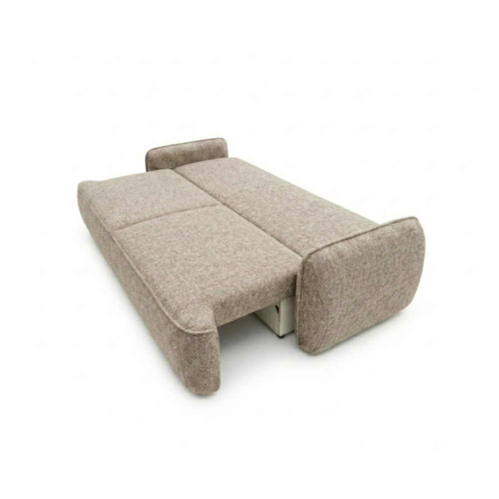 Sofa-lova OVELLA – ROBIN 8 · Tamsiai smėlio – išskleista miegamoji dalis #spalva_robin 8 · tamsiai smėlio