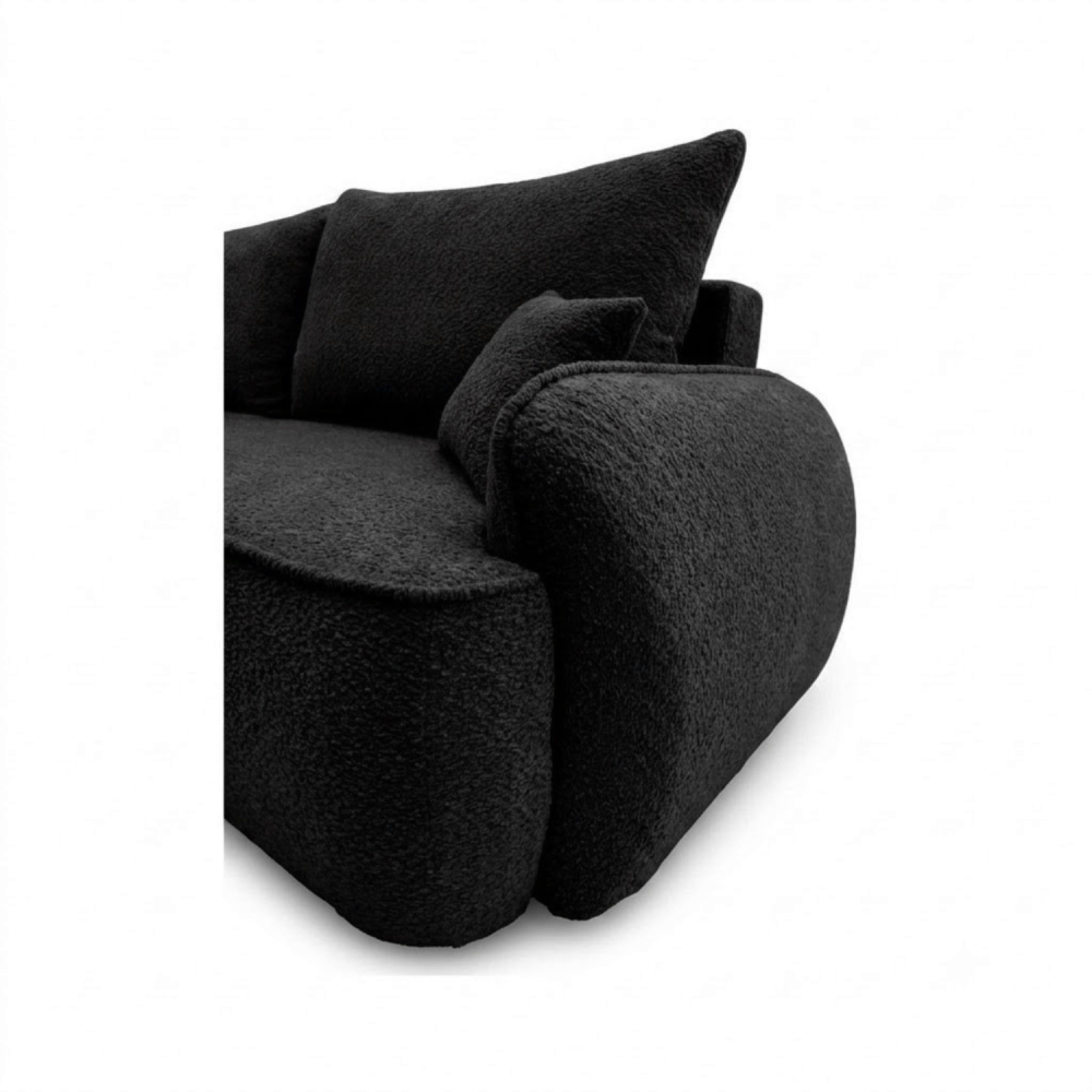 Sofa-lova OVELLA – CORAL 60 · Juoda – apmušalų ir konstrukcijos detalė #spalva_coral 60 · juoda
