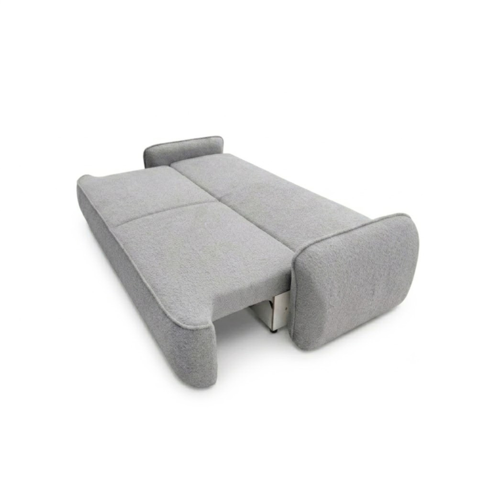 Sofa-lova OVELLA – CORAL 75 · Šviesiai pilka – išskleista miegamoji dalis #spalva_coral 75 · šviesiai pilka