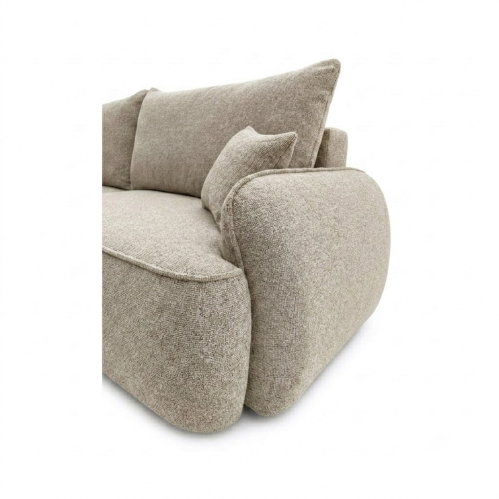 Sofa-lova OVELLA – ROBIN 8 · Tamsiai smėlio – apmušalų ir konstrukcijos detalė #spalva_robin 8 · tamsiai smėlio