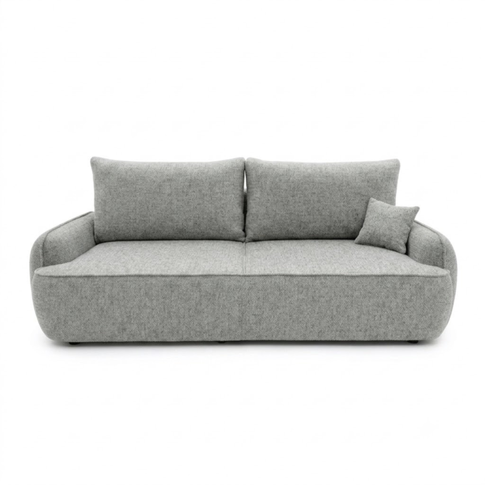 Sofa-lova OVELLA – ROBIN 4 · Šviesiai pilka – vaizdas iš priekio #spalva_robin 4 · šviesiai pilka