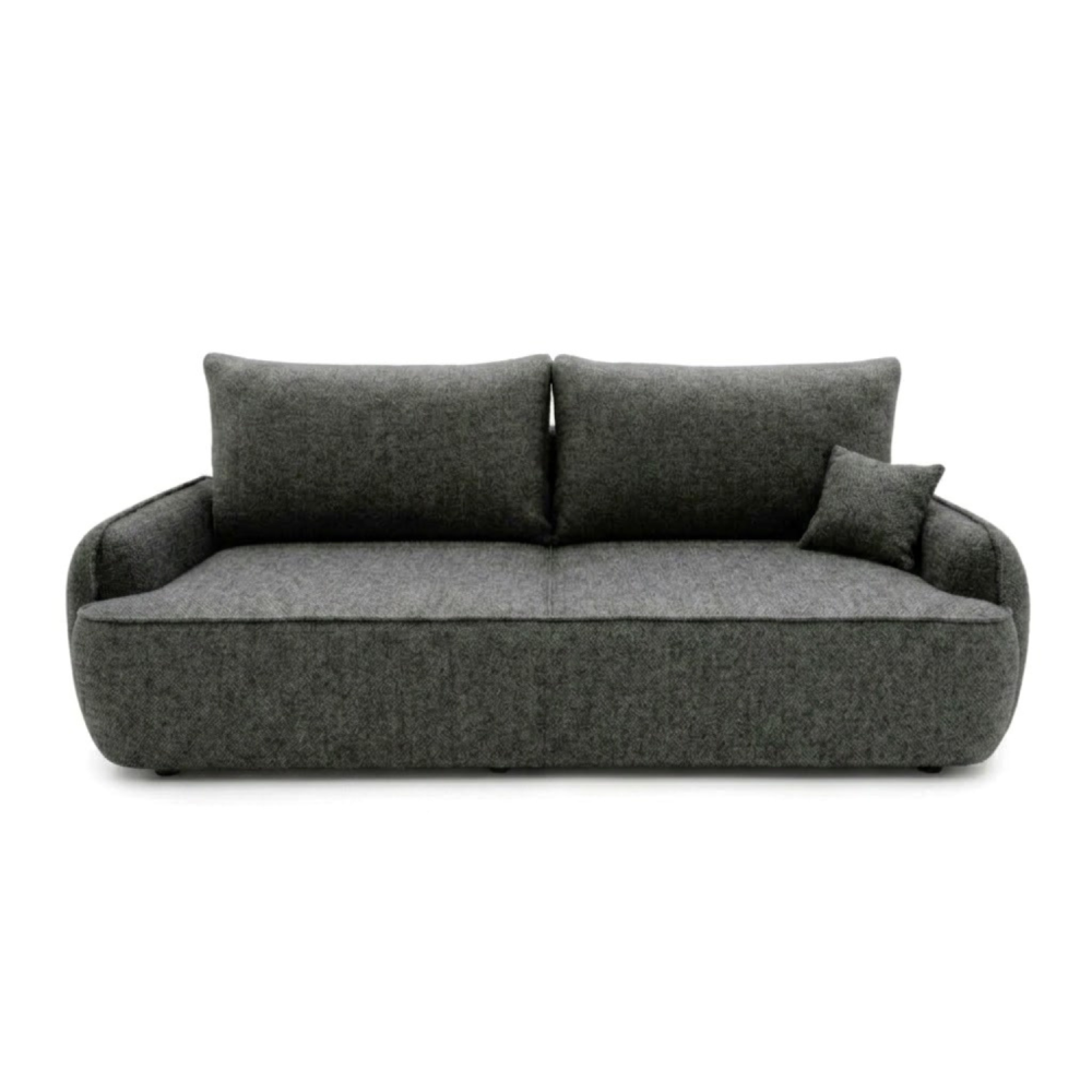 Sofa-lova OVELLA – ROBIN 1 · Tamsiai pilka – vaizdas iš priekio #spalva_robin 1 · tamsiai pilka
