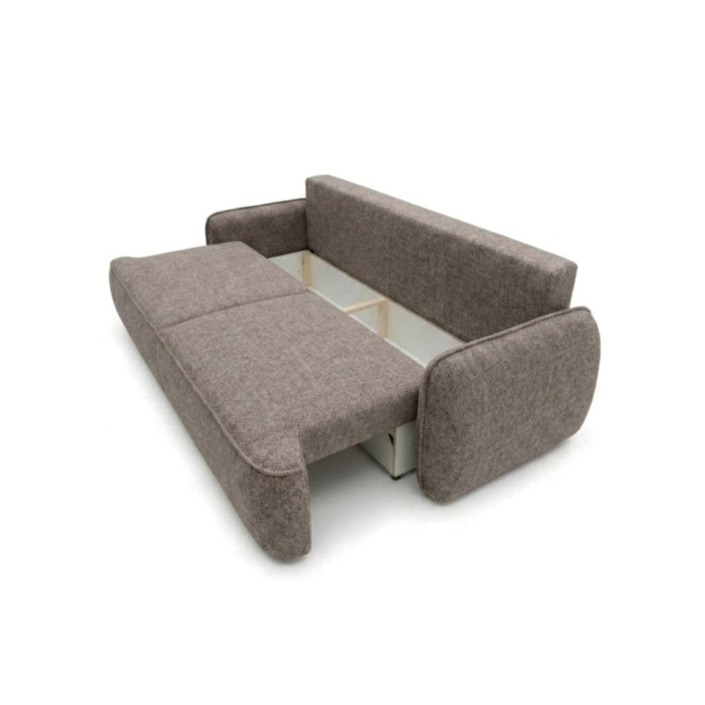 Sofa-lova OVELLA – ROBIN 12 · Ruda – atverta patalynės dėžė #spalva_robin 12 · ruda