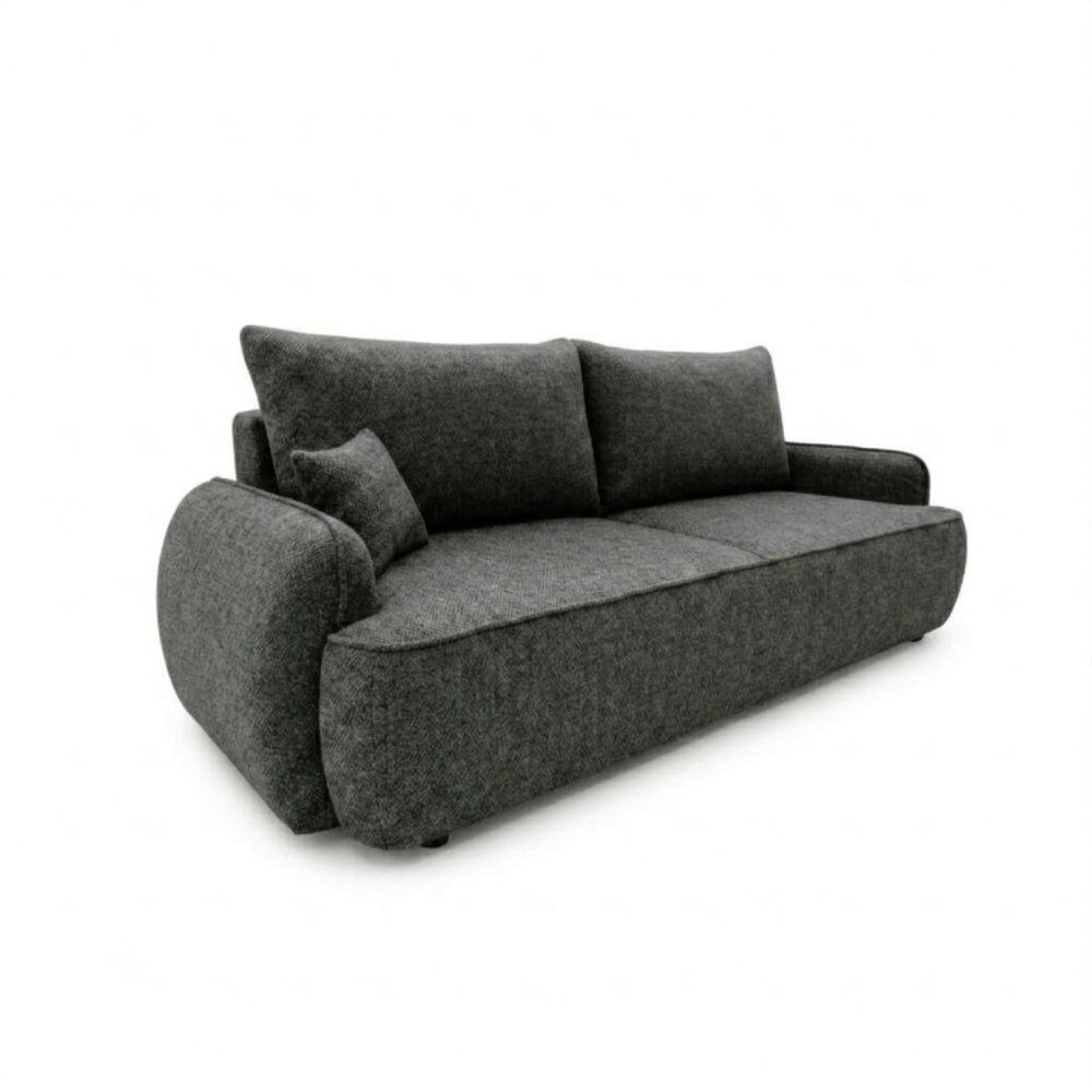 Sofa-lova OVELLA – ROBIN 1 · Tamsiai pilka – bendras vaizdas kitu kampu #spalva_robin 1 · tamsiai pilka