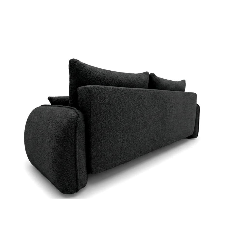 Sofa-lova OVELLA – CORAL 60 · Juoda – vaizdas iš nugaros #spalva_coral 60 · juoda