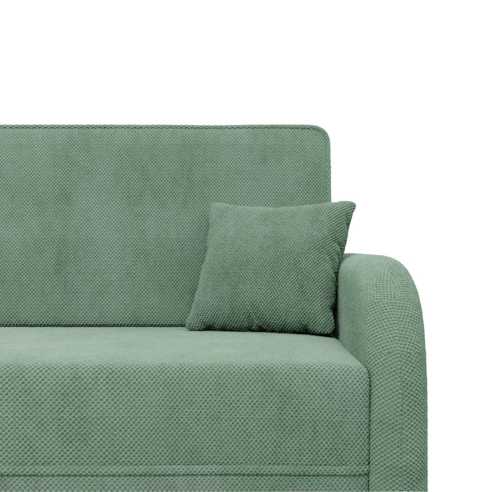 Sofa-lova SOMO – ONEGA 25 · Šviesiai žalia – apmušalų ir konstrukcijos detalė #spalva_onega 25 · šviesiai žalia