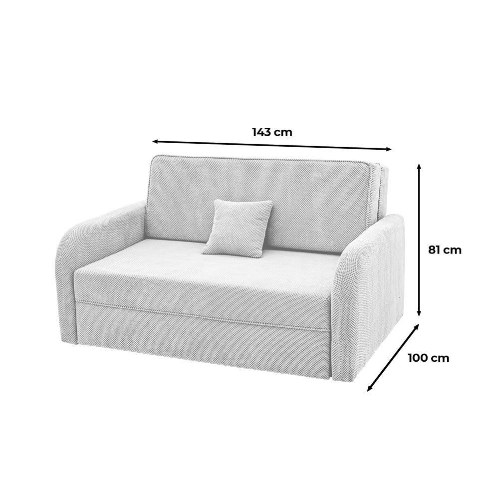 Sofa-lova SOMO – matmenų schema #spalva_onega 8 · šviesiai pilka