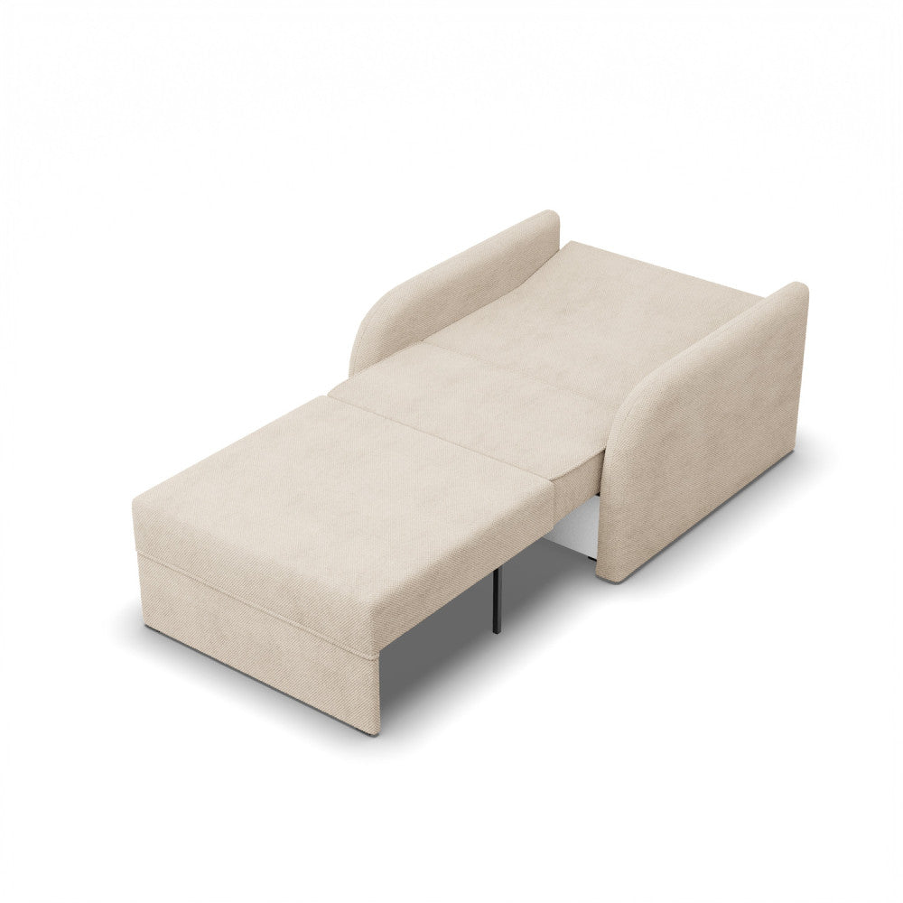 Sofa-lova SOMO – ONEGA 14 · Smėlio – išskleista miegamoji dalis #spalva_onega 14 · smėlio