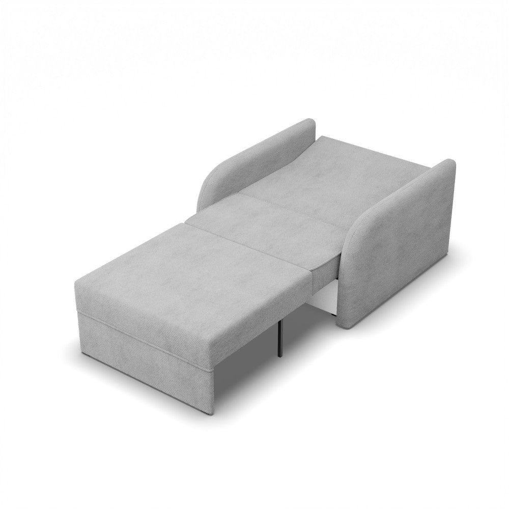 Sofa-lova SOMO – ONEGA 8 · Šviesiai pilka – išskleista miegamoji dalis #spalva_onega 8 · šviesiai pilka