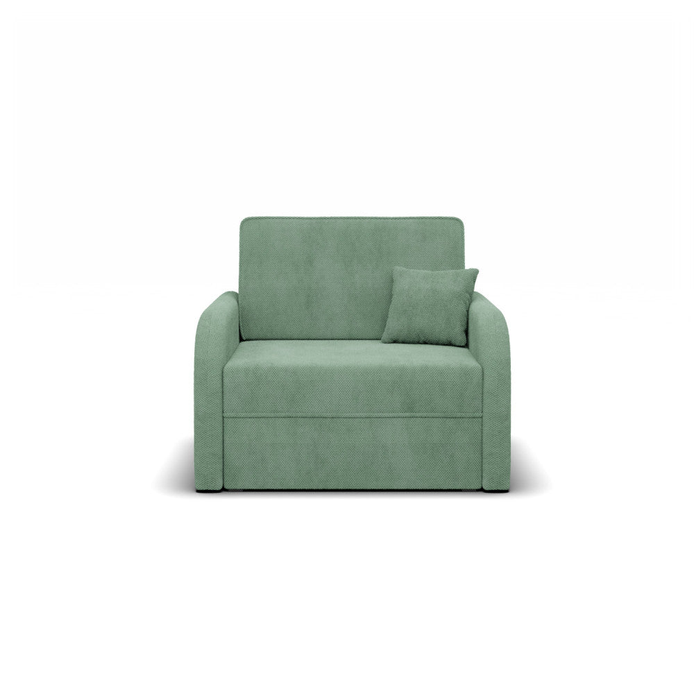 Sofa-lova SOMO – ONEGA 25 · Šviesiai žalia – vaizdas iš priekio #spalva_onega 25 · šviesiai žalia