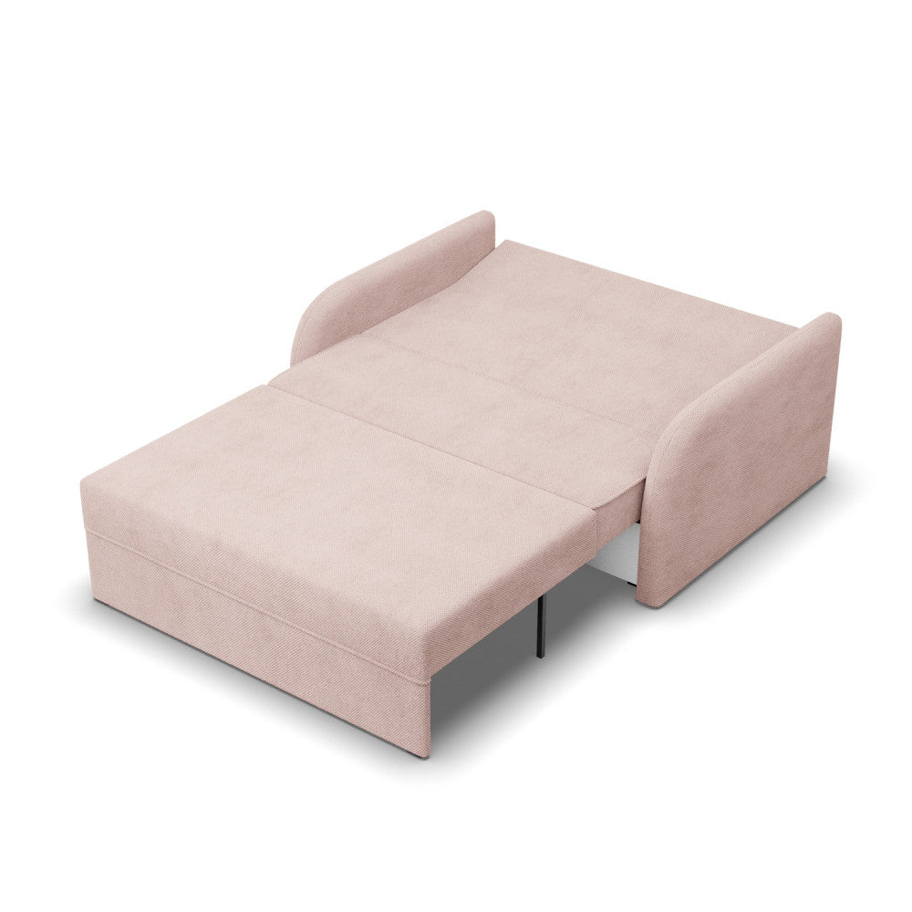 Sofa-lova SOMO – ONEGA 15 · Rožinė – išskleista miegamoji dalis #spalva_onega 15 · rožinė