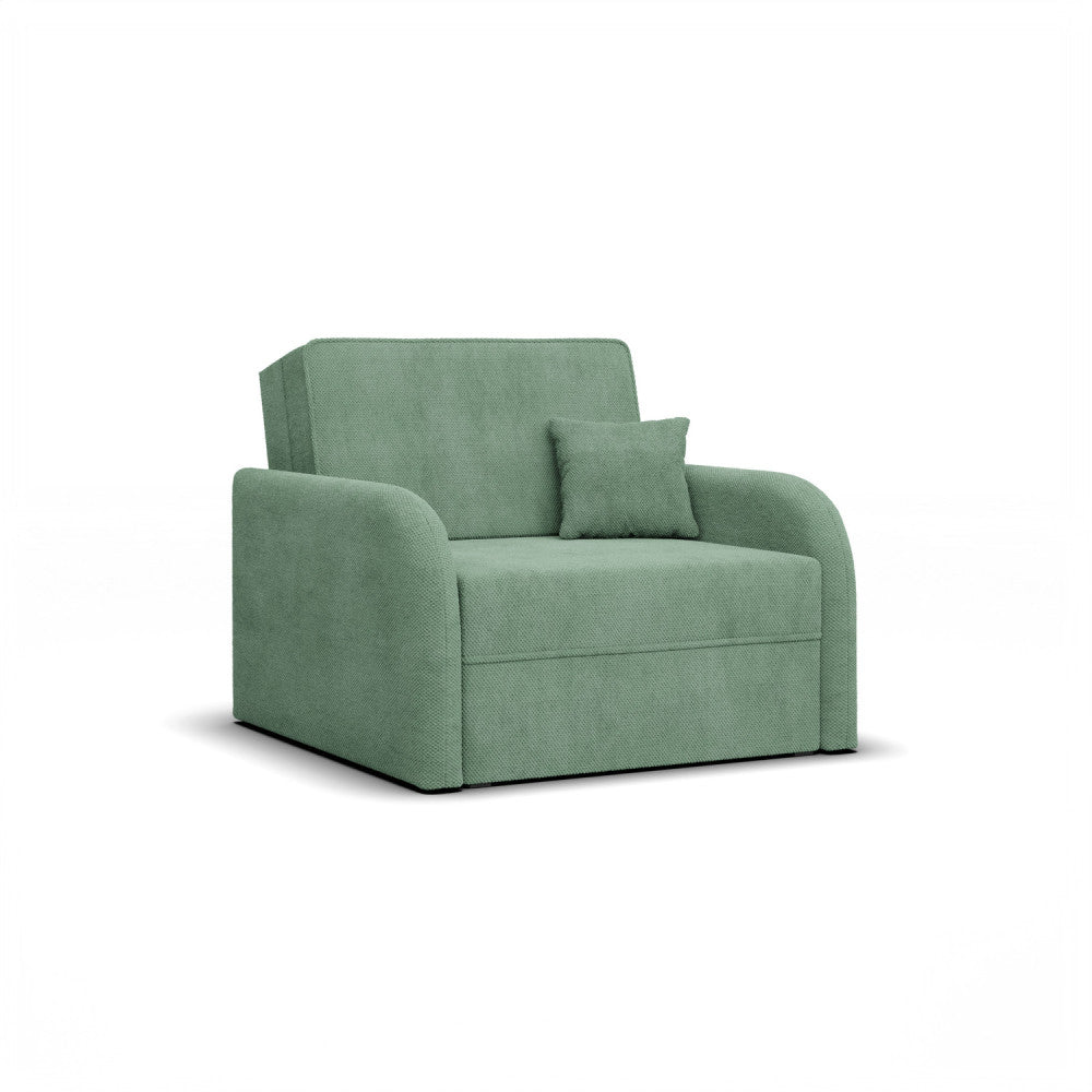 Sofa-lova SOMO – ONEGA 25 · Šviesiai žalia – bendras vaizdas kitu kampu #spalva_onega 25 · šviesiai žalia