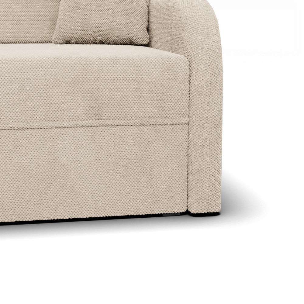 Sofa-lova SOMO – ONEGA 14 · Smėlio – apmušalų ir konstrukcijos detalė #spalva_onega 14 · smėlio