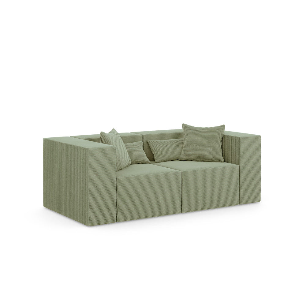 Modulinė sofa NOVA, 208 cm – POSO 047 · Alyvuogių – bendras vaizdas kitu kampu #spalva_poso 047 · alyvuogių