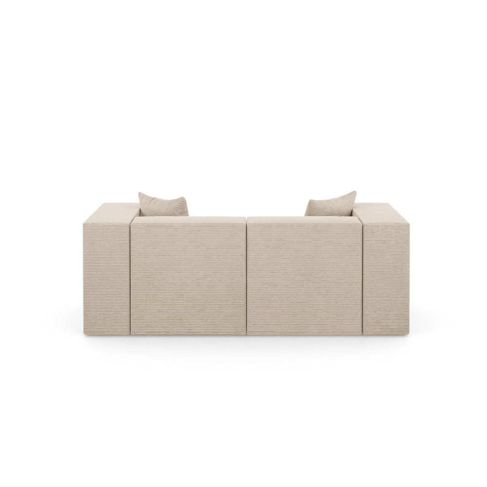Modulinė sofa NOVA, 208 cm – POSO 100 · Smėlio – vaizdas iš nugaros #spalva_poso 100 · smėlio