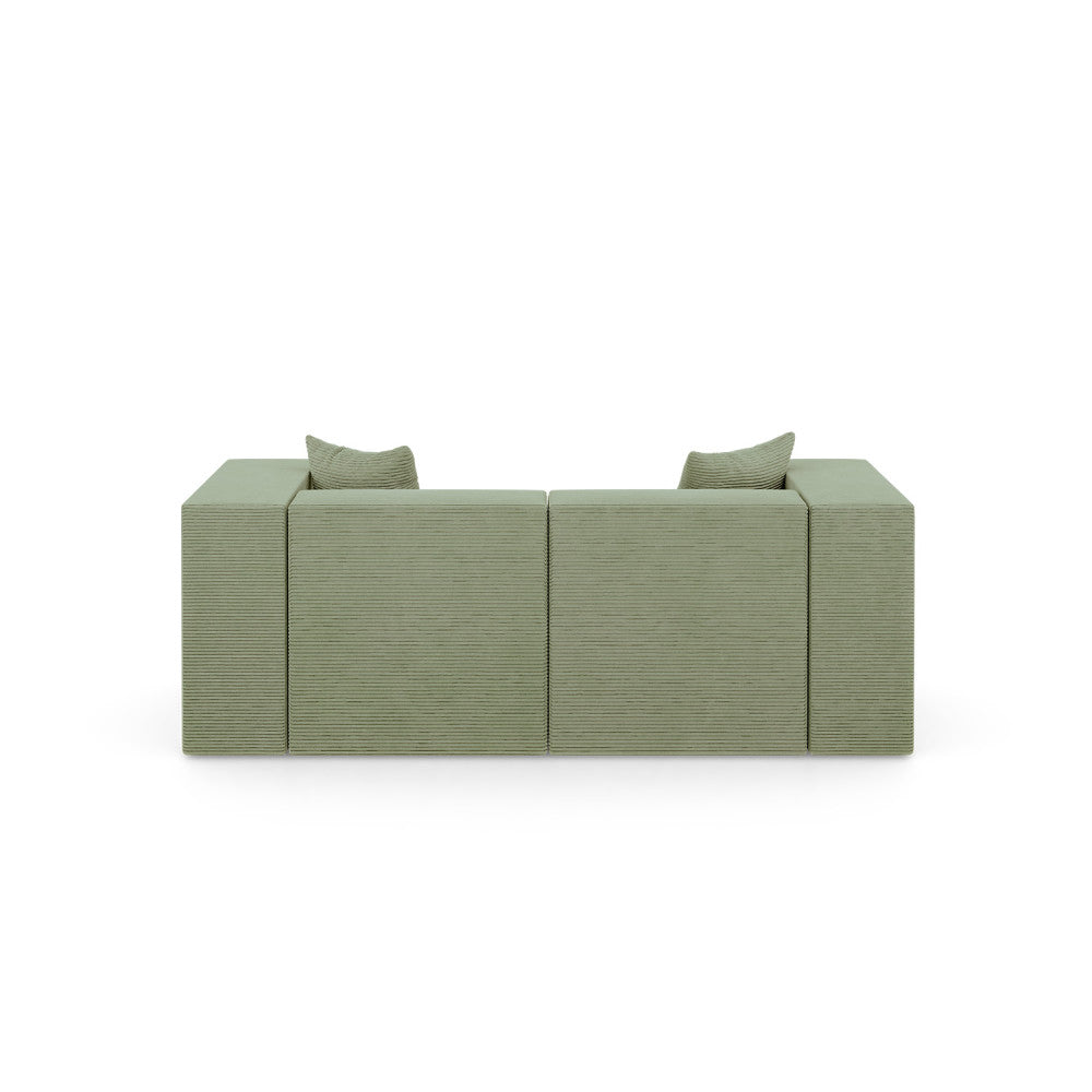 Modulinė sofa NOVA, 208 cm – POSO 047 · Alyvuogių – vaizdas iš nugaros #spalva_poso 047 · alyvuogių
