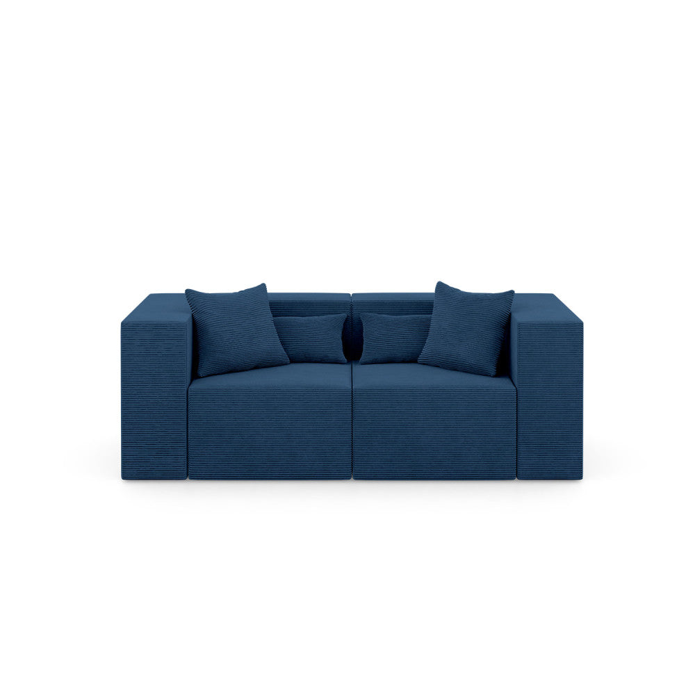 Modulinė sofa NOVA, 208 cm – POSO 005 · Tamsiai mėlyna – vaizdas iš priekio #spalva_poso 005 · tamsiai mėlyna